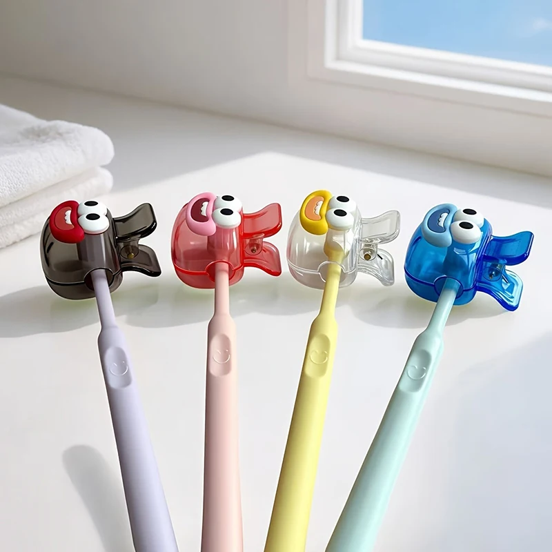4pcs Sausage Lips Portable Toothbrush Cover Holder Health Germproof Toothbrushes Protector Travel Hiking Camping Brush Cap Case