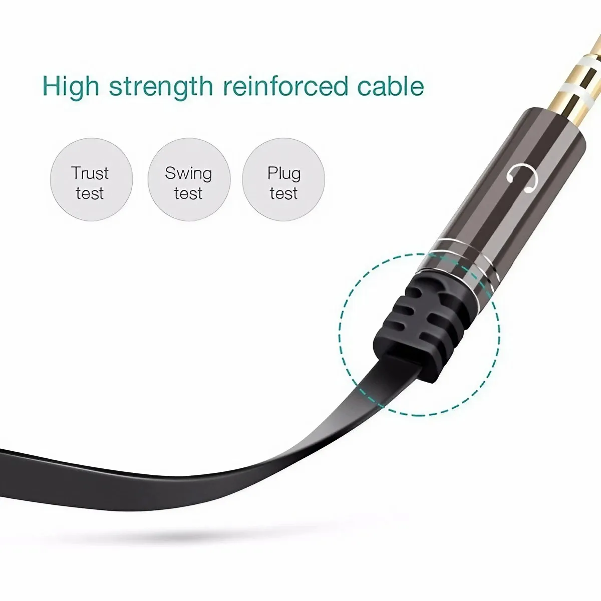 3.5mm Audio Splitter Cable for Computer Laptop Jack 3.5 mm 1 Male To 2 Female Microphone Headphone Y Splitter AUX Cable