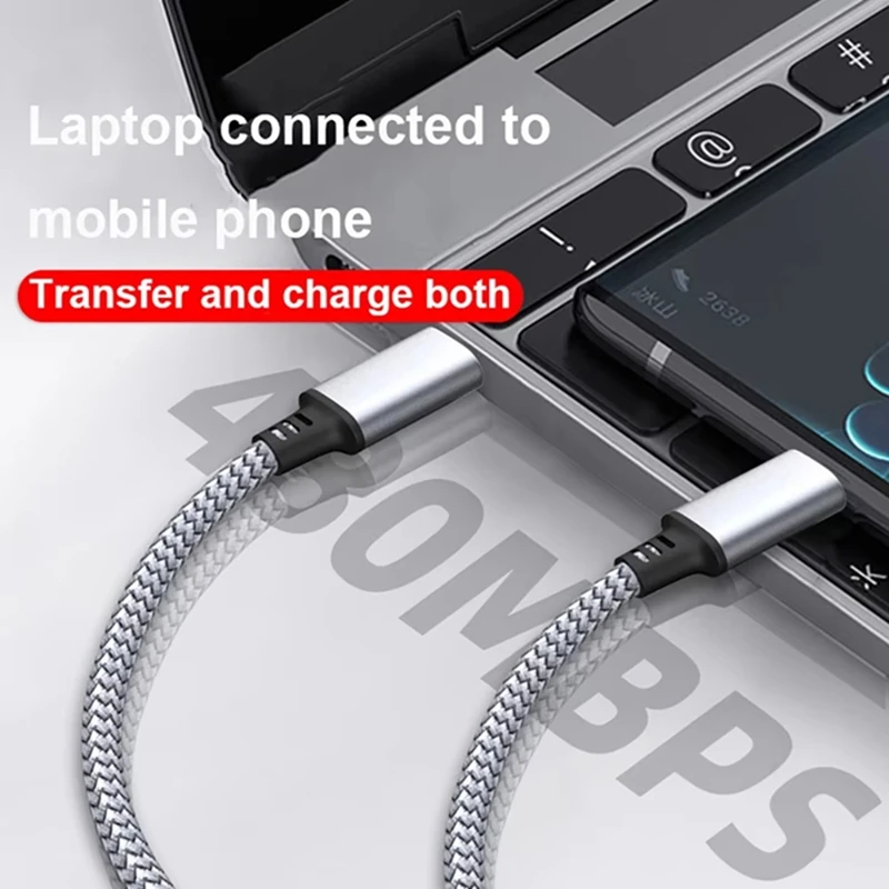 Lenovo 65W Type C To Type C Fast Charge Cable 1M 2M 3M 5M 8M Universal Extended Nylon Braided PD Data Cord for Xiaomi Samsung