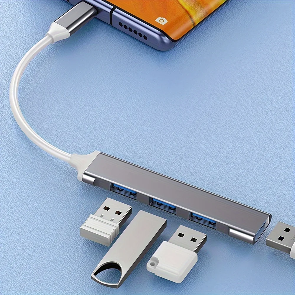 4 Port Multi Splitter Type C HUB USB Adapter OTG For Xiaomi Lenovo Macbook 13 15 Air Pro PC Computer Accessories