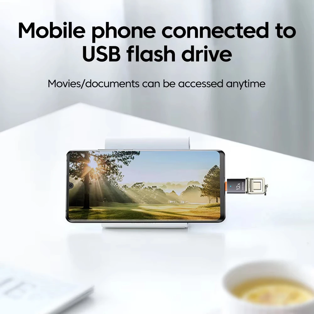 OTG USB 3.0 To Type C Adapter LED USB Female To Type C Male Fast Charging Adapter Connector For Huawei Xiaomi Samsung PC