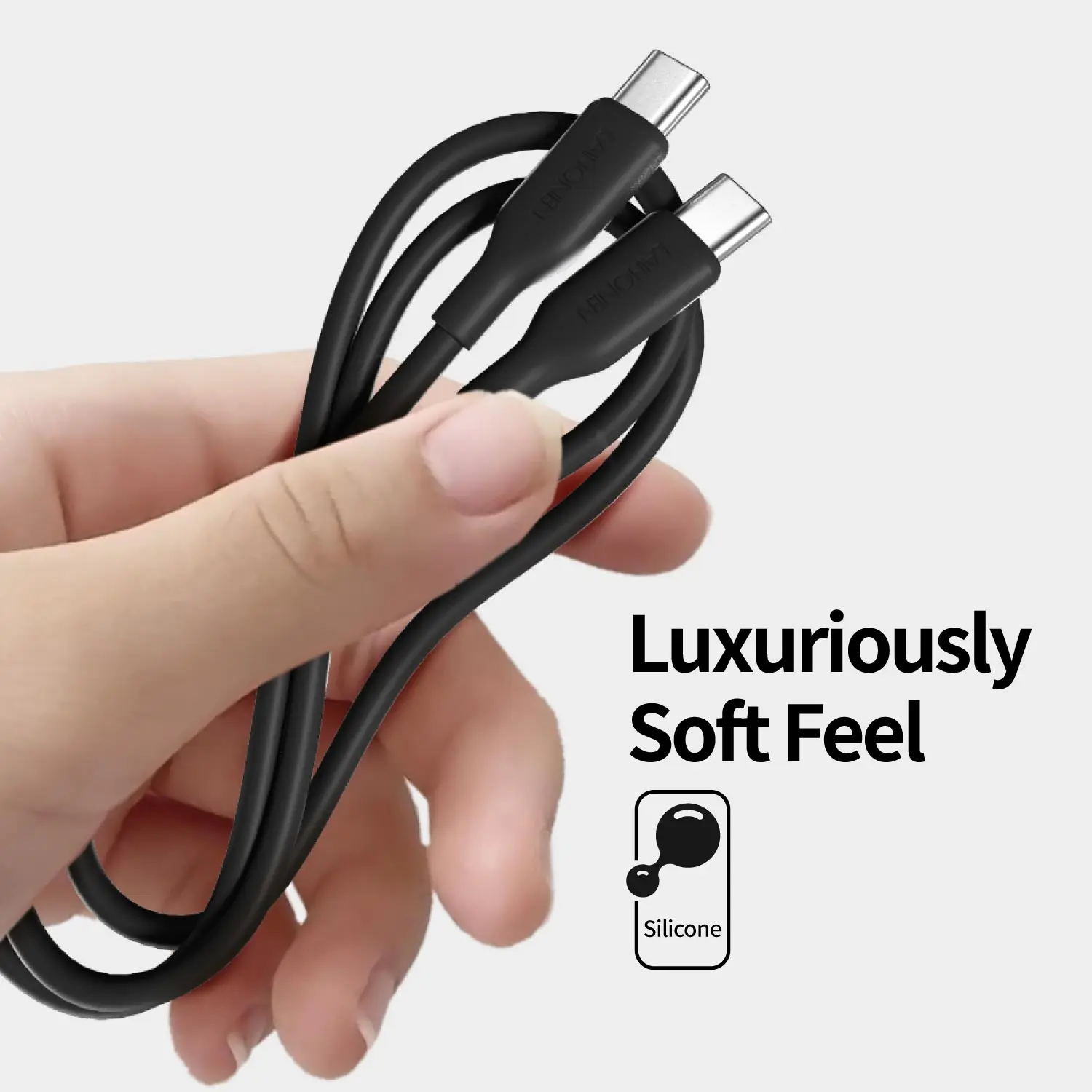 Liquid Silicon USB-Type C To C Fast Charging Cable 60W For Huawei SCP Xiaomi iPhone 15 16 17 Pro Max