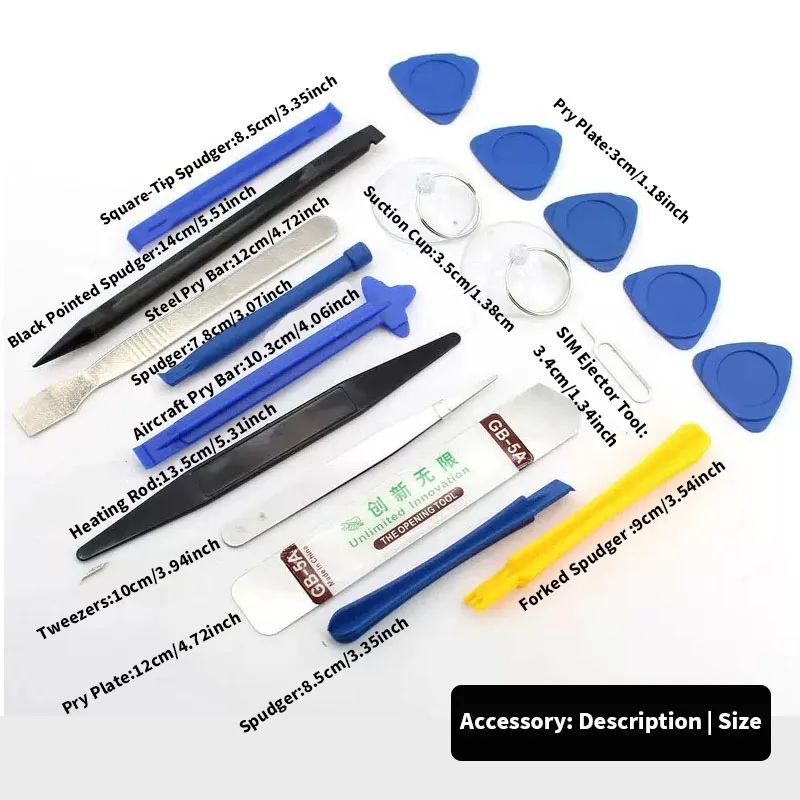 22 in 1 Mobile Phone Repair Tools Disassemble Repair Kit for iPhone Screwdriver Combination Skid Multi Function Disassembly Set