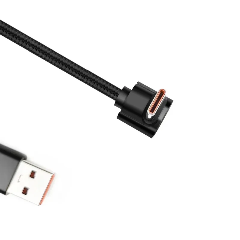 90 Degree Elbow 60W USB Type C Fast Charging Data Cable Mobile Phone For iPhone Samsung Xiaomi Huawei Quicked Charger Cord 1m/2m