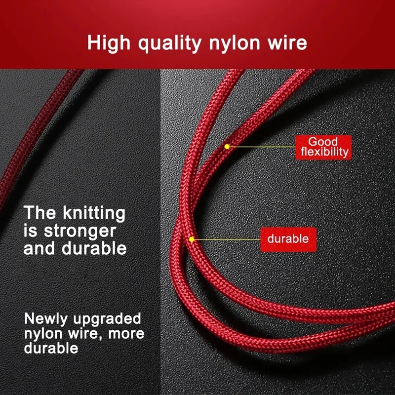 New 120W Fast Charging Cable Multi Charger Cable Nylon Braided Multiple USB Charging Cord Adapter For iOS Android Type-C