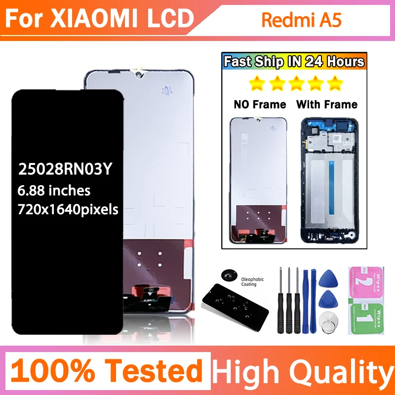 OEM For Xiaomi Redmi A5 Big Glass European Version LCD Touch Screen Digitizer Assembly 25028RN03Y Display Replacement