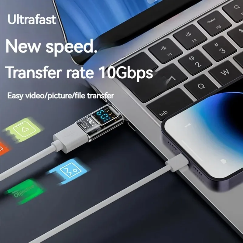 140W 60W 36W USB Type C Converter Digital Display 40Gbps 8K Video Fast Charging USB Adapter for iPhone 17 iPad Laptop Monitor