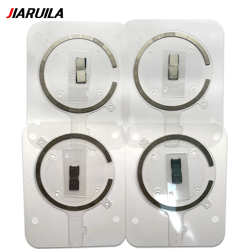 For Wireless Charging Magnet Module For iPhone 12 mini 13 Pro Max 14 Plus Rear Housing Back Glass Magnetic Metal Ring