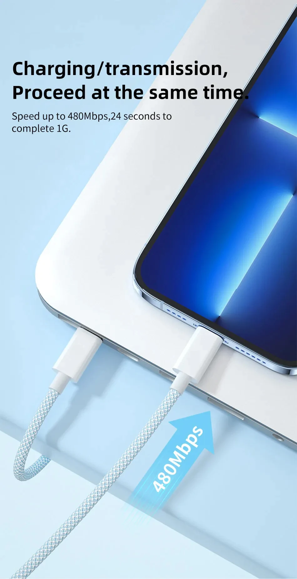 60W 6A USB Type C to Type C Cable Data Line For Iphone 15 16 Samsung Xiaomi Fast Charging USB C to C Cable Type C Data Charger