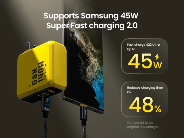 AOHI Youth 140W GaN Charger PD3.1 3-Port Type C Quick Charge For Macbook Pro Laptop USB Fast Charger For iPhone 16 Xiaomi Tablet