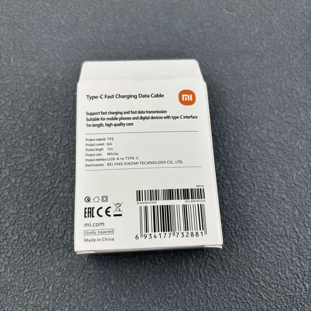 Xiaomi 6A Type-A to Type-C Cable 100cm Turbo Fast Charging and Data Transmission for MI 17 15 14 Ultra 13 12 10 9 Pro 15T 14T 9T