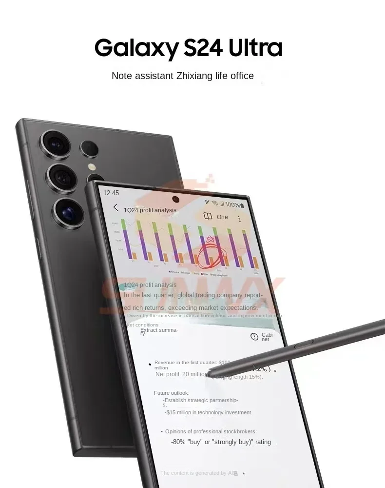 Stylus For Samsung Galaxy S24 Ultra SM-928B/W/U Touch Screen Stylus S Pen Pencil With Bluetooth Function Support Air Command
