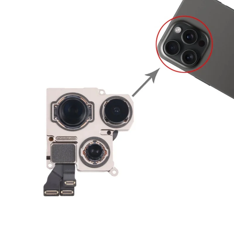 Fully Tested Rear Camera for iPhone 12 13 14 15 16 Pro Max Mini Plus Back Camera - Main Lens Flex Cable Replacement Part