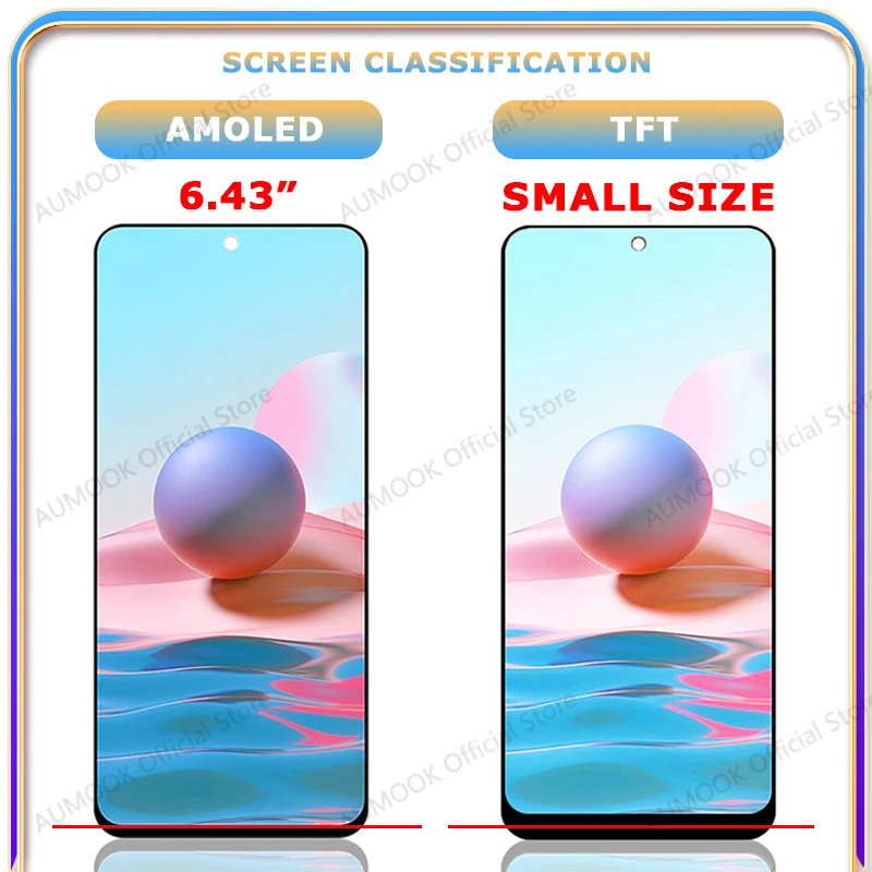 AMOLED LCD Display For Xiaomi Redmi Note 11 11S Touch Screen Digitizer Panel Assembly 2201117TG 2201117SG Screen Display Replace