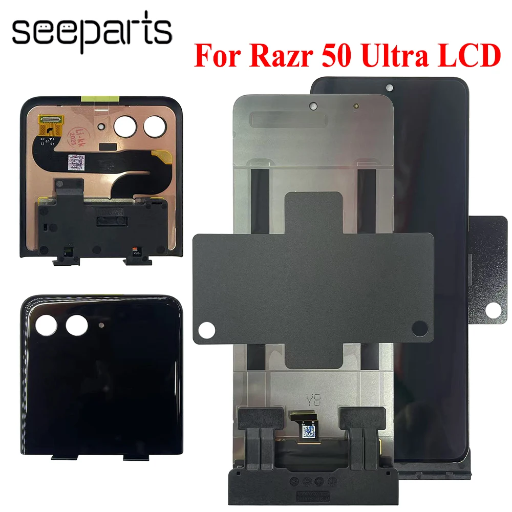 AMOLED For Motorola Razr 50 LCD Display For Moto Razr 50 Ultra Screen Main LCD And Secondary LCD Repair Parts