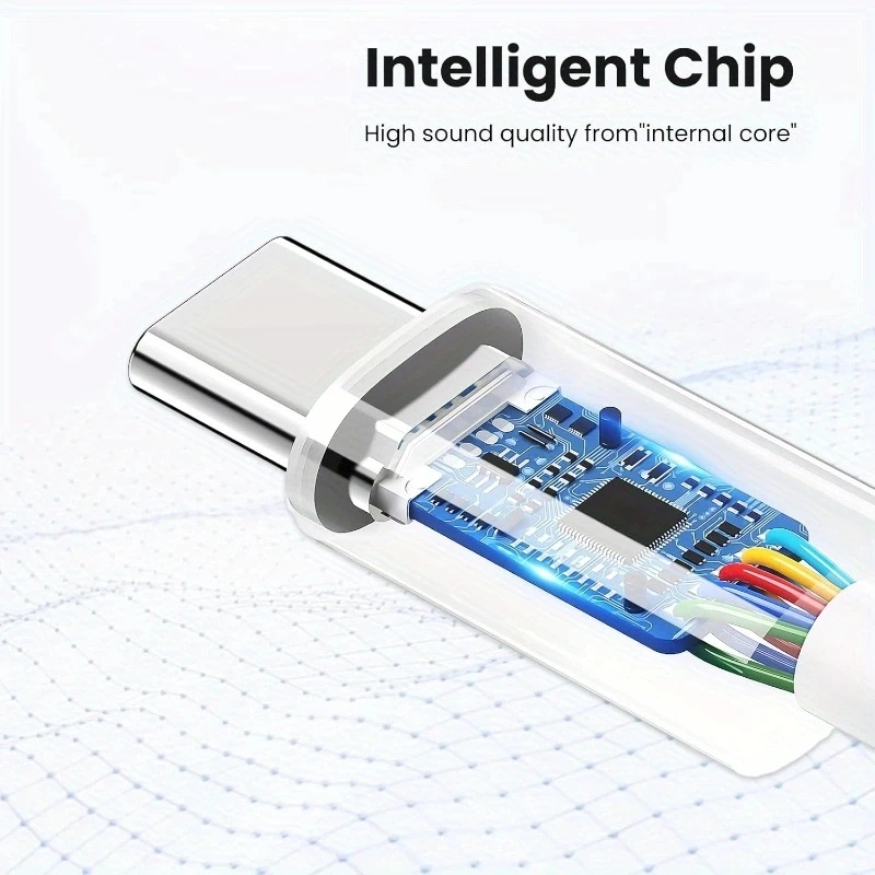USB C to Audio Adapter,ype C to 3.5mm Female Headphone Jack Hi-Res DAC Cable, Digital Audio Adaptor Dongle Earphone Cable Conver