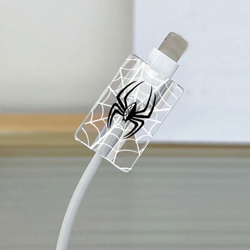Cartoon Spider Soft Silicone Charger Case for IPhone 15 14 13 Apple 18/20W Charger Head Protective Sleeve Cable Head Clear Cover