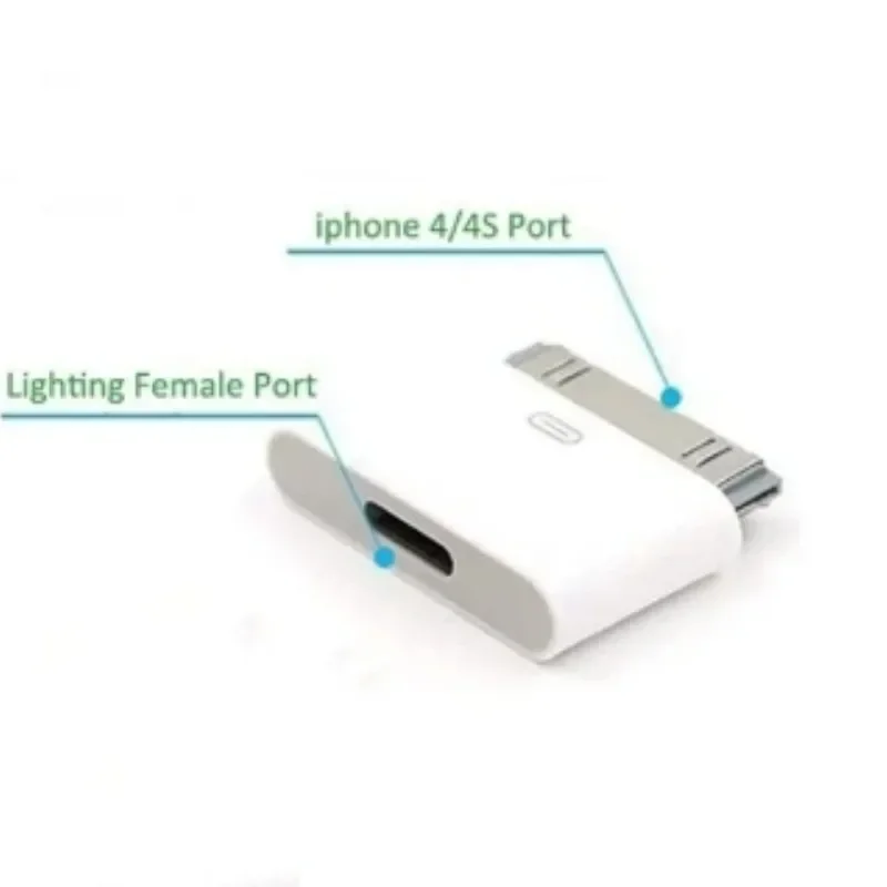 30Pin Adapter 8Pin Male Lighting To 30Pin Female Charging Sync Converter For iPhone 4 4S IPad 2 3 IPod Touch Charger Accessories