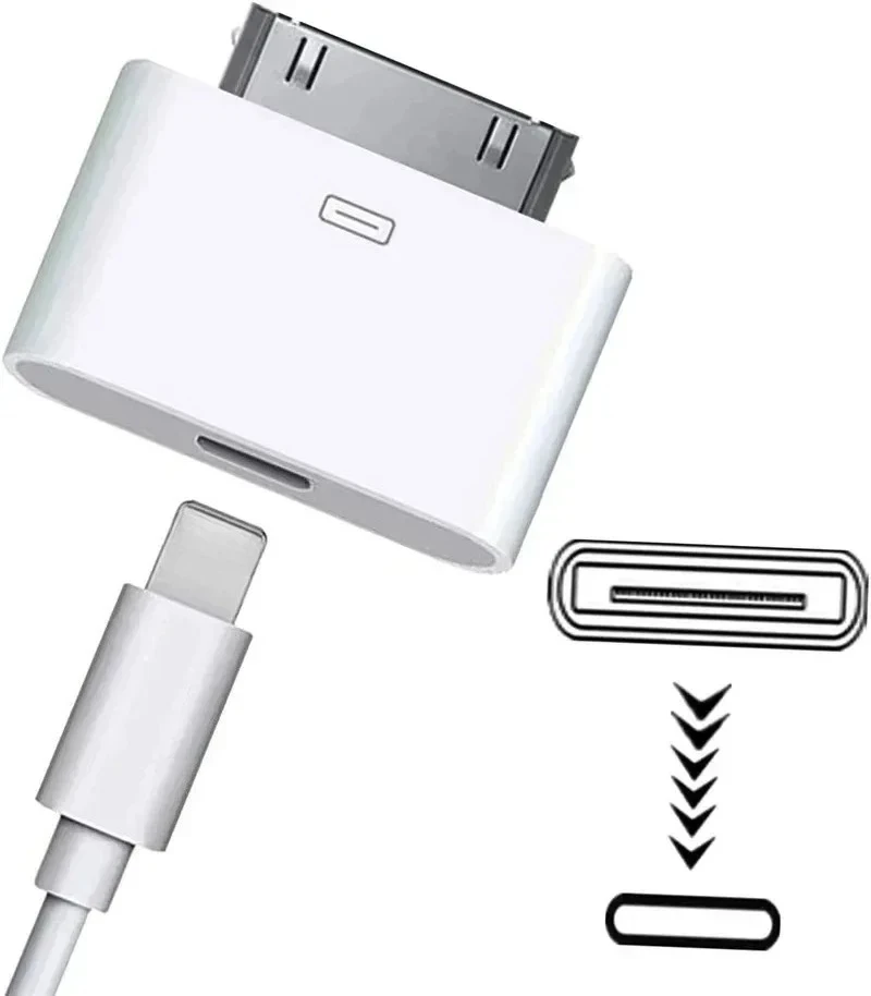 30Pin Adapter 8Pin Male Lighting To 30Pin Female Charging Sync Converter For iPhone 4 4S IPad 2 3 IPod Touch Charger Accessories