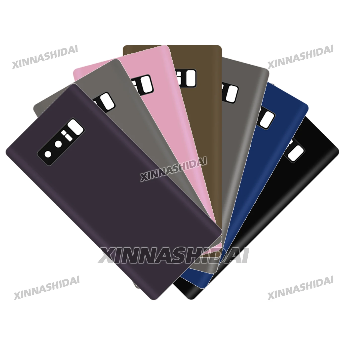 LCD Battery Back Cover For Samsung Galaxy Note 8 Battery Back Cover Glass Panel Rear Door Battery Housing Case Adhesive Replace