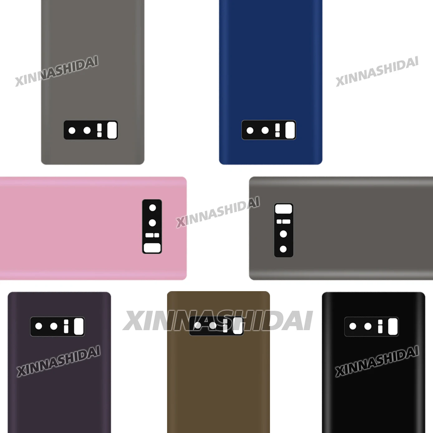 LCD Battery Back Cover For Samsung Galaxy Note 8 Battery Back Cover Glass Panel Rear Door Battery Housing Case Adhesive Replace
