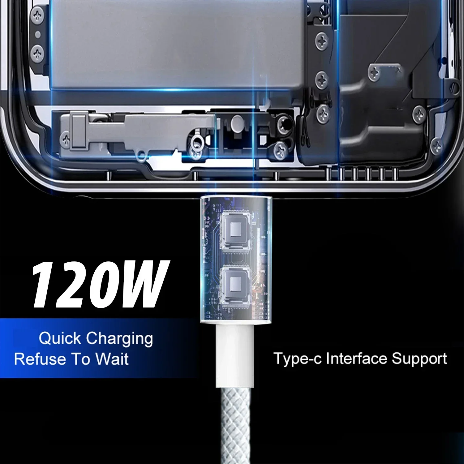 1-3Pcs Type C Cable for iPhone 15 16 17 18 Pro Max for iPad USB C To Type-C Charger Cord PD Quick Charging High-speed Data Line