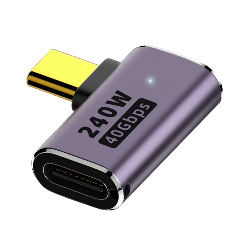 100W Metal USB 4.0 Type C Adapter Type C Female to Type C Male OTG 40Gbps Fast Data Transfer Tablet USB-C Charging Converter