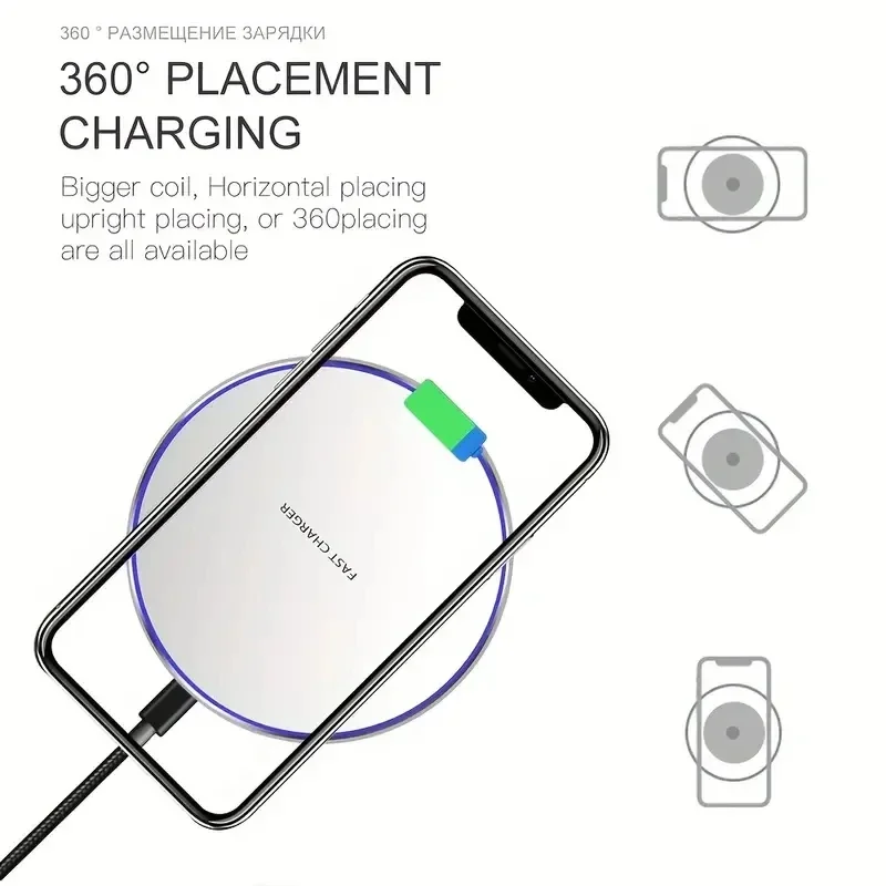 Wireless Charger Pad Wireless Chargers for Samsung S26 S25 S24 S23 S22 Fast Charging Dock Station for iPhone 15 14 13 12 Pro Max
