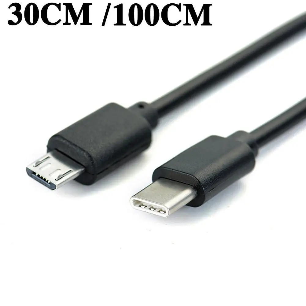 Type C USB-C To Micro USB Cable For Samsung Micro B USB Type C Cord Male To Male 30/100cm Fast Data