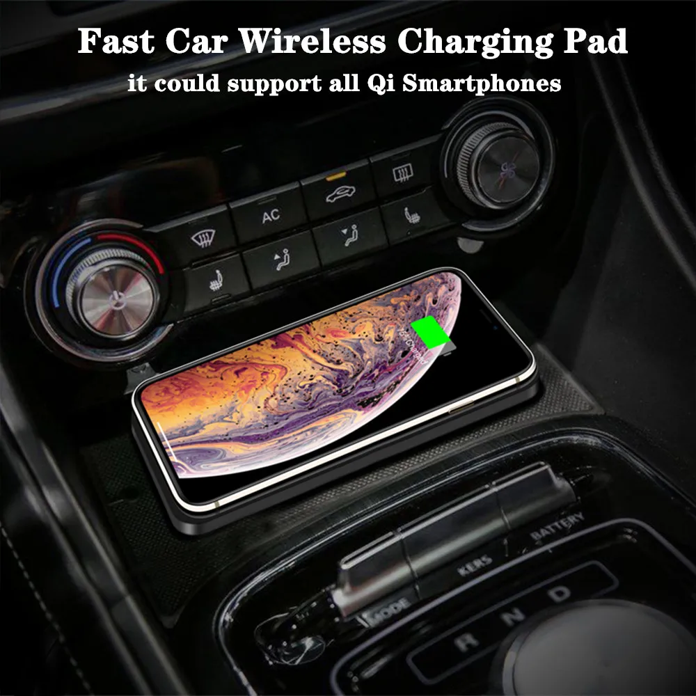 Car Wireless Charger for Iphone 17 16 15 14 13 12 Pro Max X Samsung S25 S24 Xiaomi Wireless Car Charging Silicone Non-slip Pad