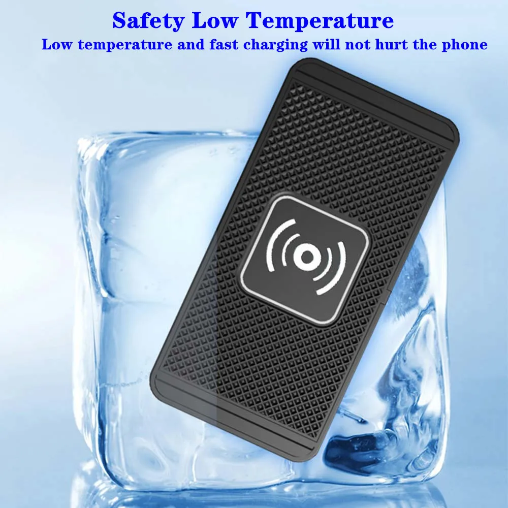 Car Wireless Charger for Iphone 17 16 15 14 13 12 Pro Max X Samsung S25 S24 Xiaomi Wireless Car Charging Silicone Non-slip Pad
