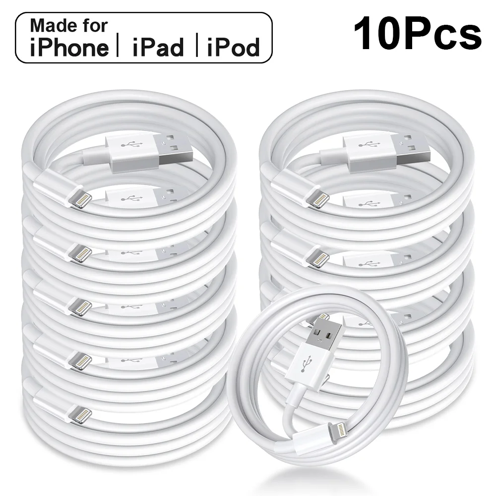 5/10PCS Apple MFi Certified UsB Charger Cable for iPhone 14 8 7 Plus 13 12 Pro Xs XR Fast Charging Cord Data Syne Line 1m 2m 3m