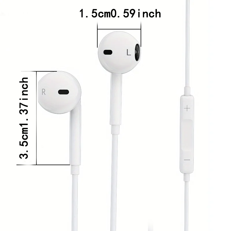 Type-C Headphones Are Wired for 16/15/17 Mobile Phones with In-Ear TYPE-C Flat Head Samsung, Xiaomi, Vivo and OPPO. One Plus