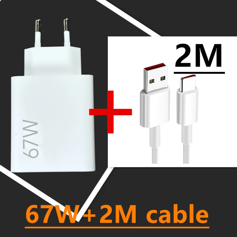 67w For Xiaomi Charger Turbo Charge Gan EU Adapter 6A Usb Type C Cable For Poco X5 F5 Pro Mi 13 Lite Mix Fold 3 2 Phone