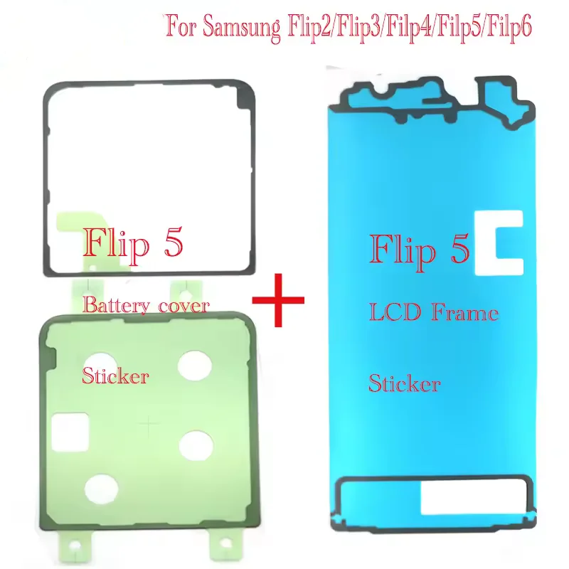 For Samsung Galaxy Z Flip 2 3 4 5 6 Rear Battery Back Cover Housing Waterproof Seal Sticker Adhesive Glue Tape