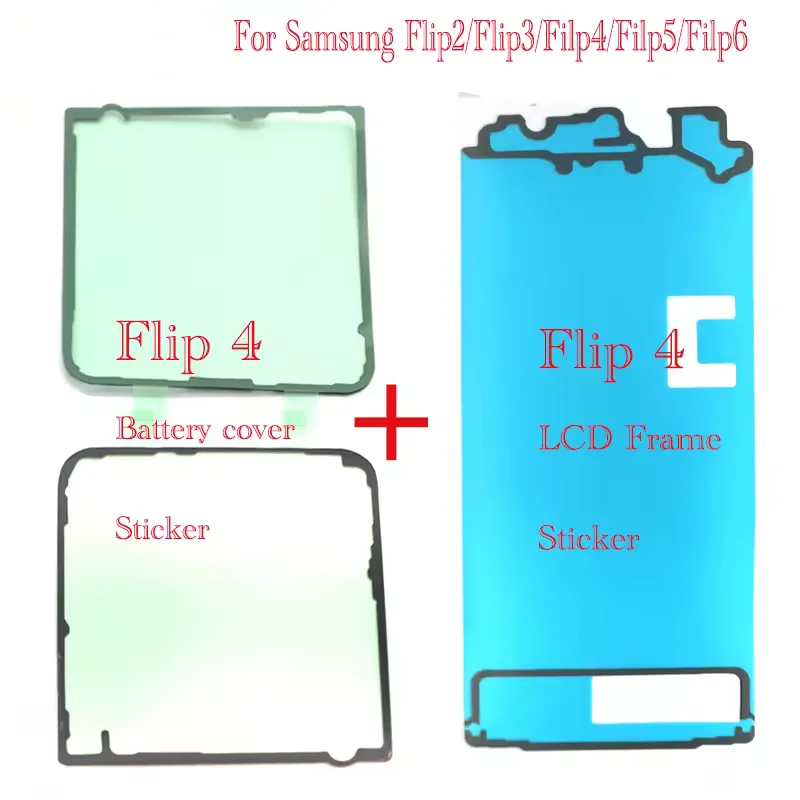 For Samsung Galaxy Z Flip 2 3 4 5 6 Rear Battery Back Cover Housing Waterproof Seal Sticker Adhesive Glue Tape