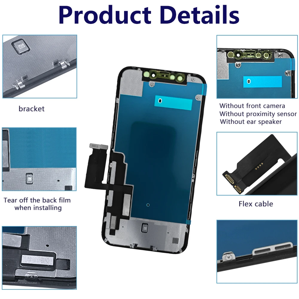 100% Excellent OEM Pantalla for iphone XR LCD Display Touch Screen Digitizer Assembly for iPhone XR LCD Replacement