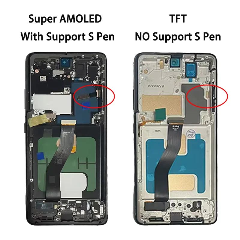 6.8" Super AMOLED For Samsung  S21 Ultra 5G G998 G998U Display Touch Screen Digitizer For Samsung S21Ultra G998B LCD