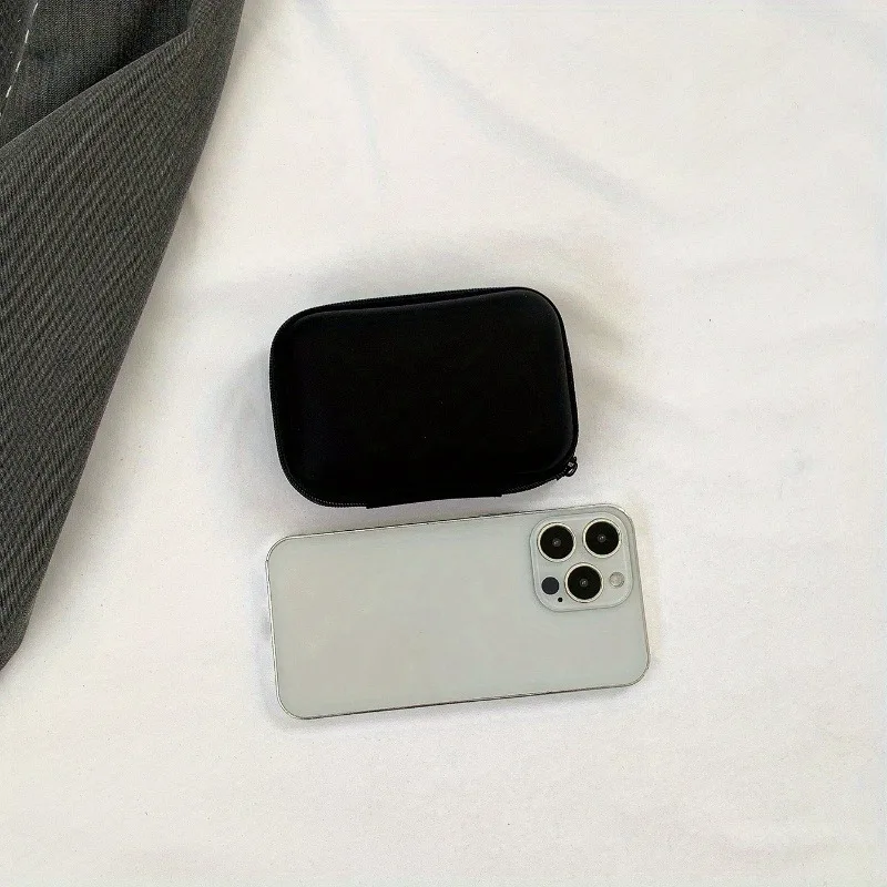 Stylish Eva Headphone Data Cable Storage Hard Drive Bag Simple Portable Charger Headphone Zipper Box