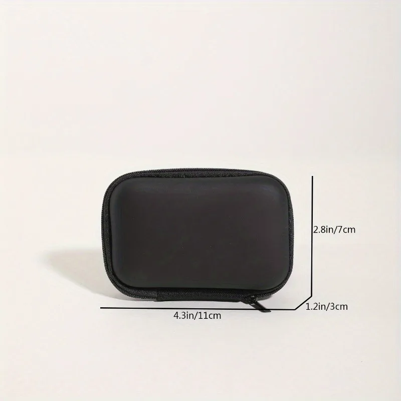 Stylish Eva Headphone Data Cable Storage Hard Drive Bag Simple Portable Charger Headphone Zipper Box