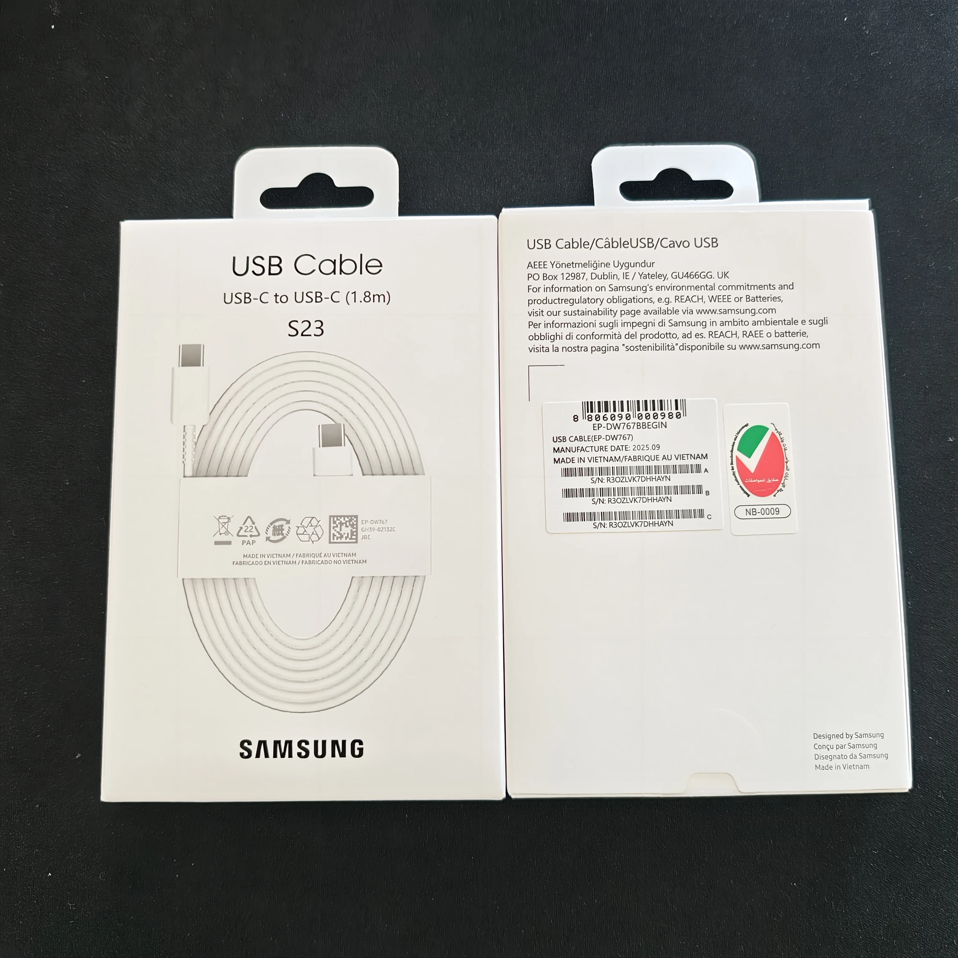 Samsung Type C Cable 1.8M 3A Super Fast Charging Data Line For Galaxy S23 S20 S21 S22 Plus Ultra