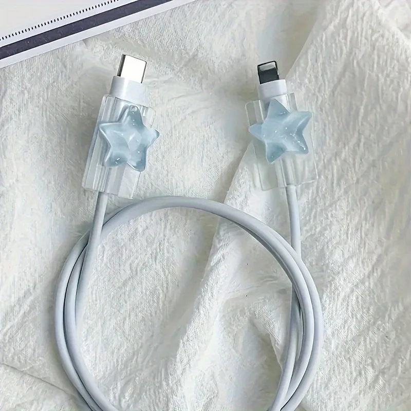 Korea Cute 3D Ocean Stars Change Charger Protector Cover Charger Line Protectors Organizer Winder Protector Cover Accessories