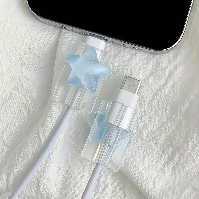 Korea Cute 3D Ocean Stars Change Charger Protector Cover Charger Line Protectors Organizer Winder Protector Cover Accessories