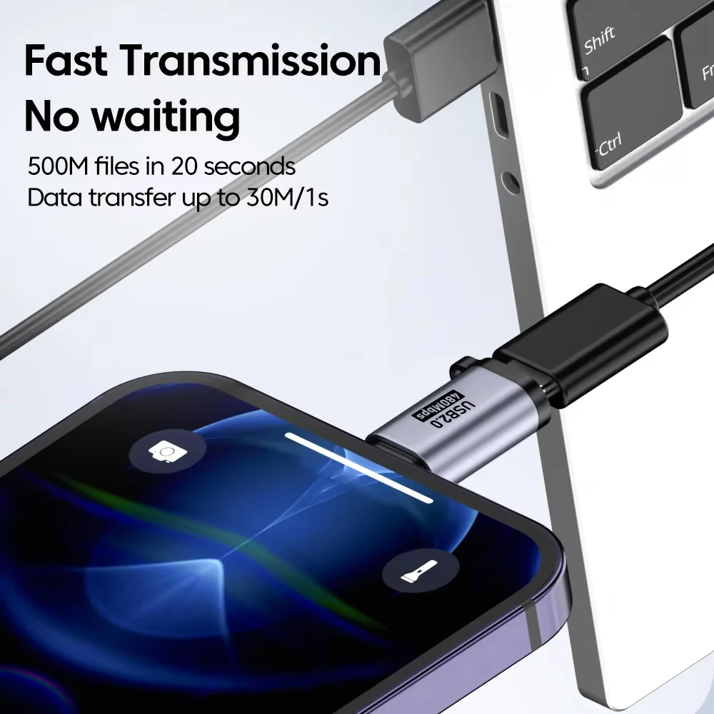 Type C Female to Mini USB Male Adapter Micro USB to USB C Adapter 480Mbps Data Transfer Fast Charging Converter for Phone