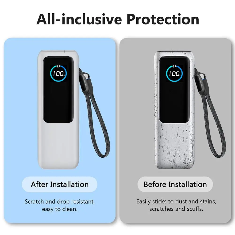 Silicone Case For Anker Zolo 25000mAh 165W Power Bank Portable Charger Protective Case Travel Carrying Case TF/SIM Storage Bag