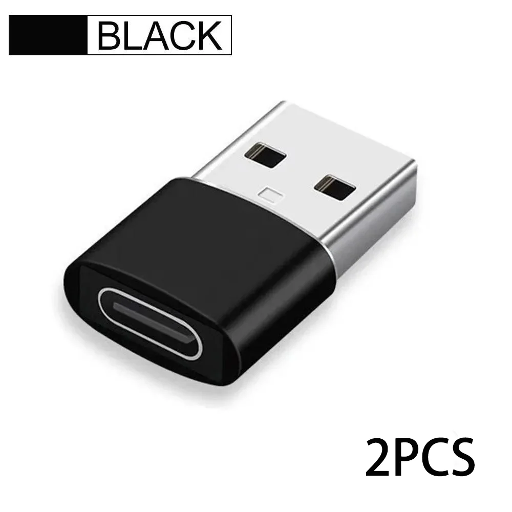 2Pcs USB Type C OTG Converter Portable USB-C Male to Female Adapter Universal Connection for MacBook Laptop Huawei Samsung