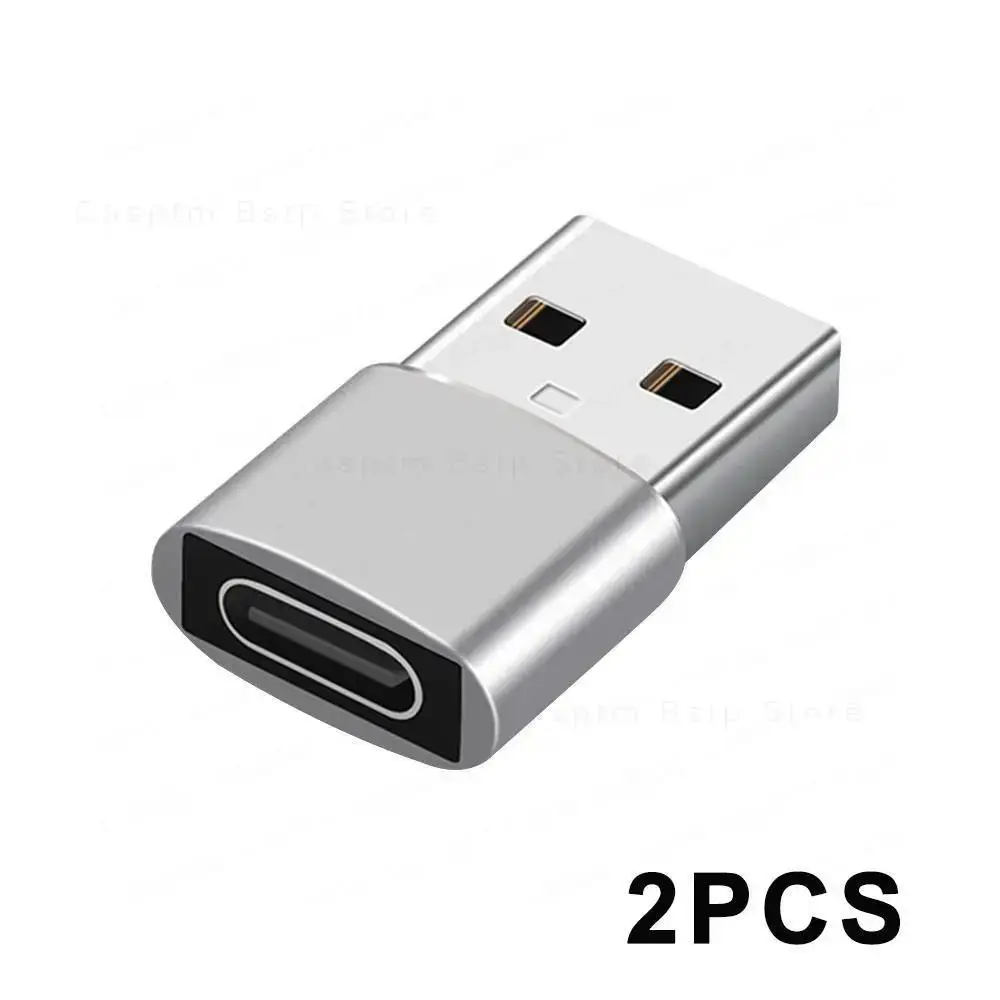 2Pcs USB Type C OTG Converter Portable USB-C Male to Female Adapter Universal Connection for MacBook Laptop Huawei Samsung