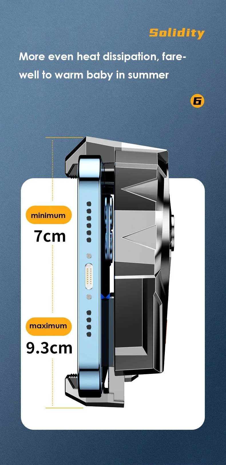 2024 New FS01 Phone Cooler 600mAh Dual Fan Rechargeable Radiator Game Cooling Back Clip Wireless Mute for Smartphones Universal