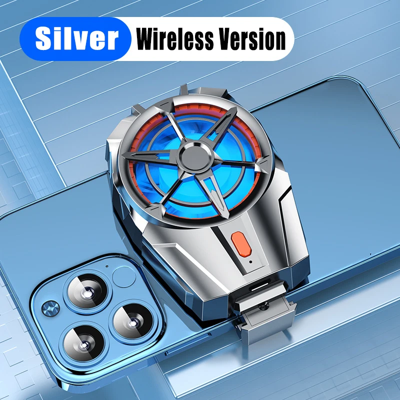 2024 New FS01 Phone Cooler 600mAh Dual Fan Rechargeable Radiator Game Cooling Back Clip Wireless Mute for Smartphones Universal