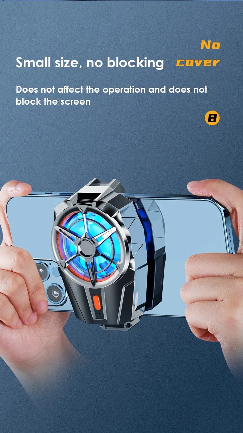 2024 New FS01 Phone Cooler 600mAh Dual Fan Rechargeable Radiator Game Cooling Back Clip Wireless Mute for Smartphones Universal